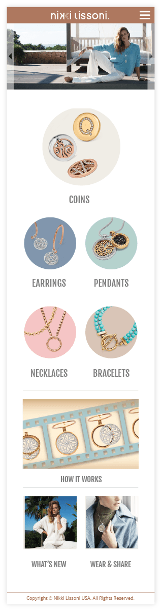 Nikki Lissoni mobile home page